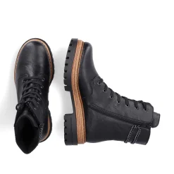 Women'S Biker Boots Asphalt Black Ladies Ankle Boots & Boots