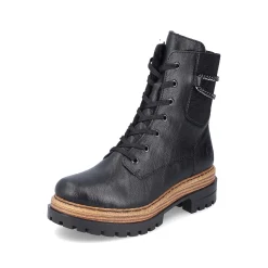 Women'S Biker Boots Asphalt Black Ladies Ankle Boots & Boots