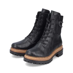 Women'S Biker Boots Asphalt Black Ladies Ankle Boots & Boots