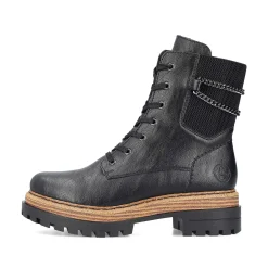 Women'S Biker Boots Asphalt Black Ladies Ankle Boots & Boots