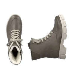 New Women'S Biker Boots Granite Gray Ladies Ankle Boots & Boots