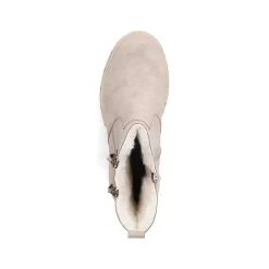 Discount Women'S Biker Boots Sand Beige Ladies Ankle Boots & Boots
