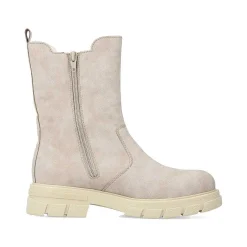 Discount Women'S Biker Boots Sand Beige Ladies Ankle Boots & Boots