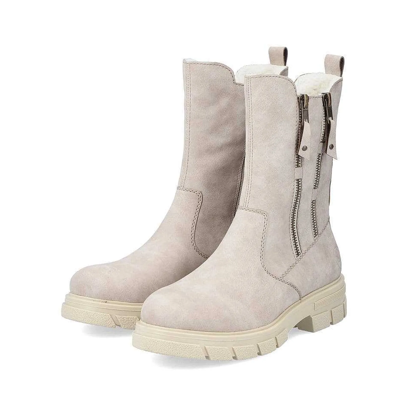 Discount Women'S Biker Boots Sand Beige Ladies Ankle Boots & Boots