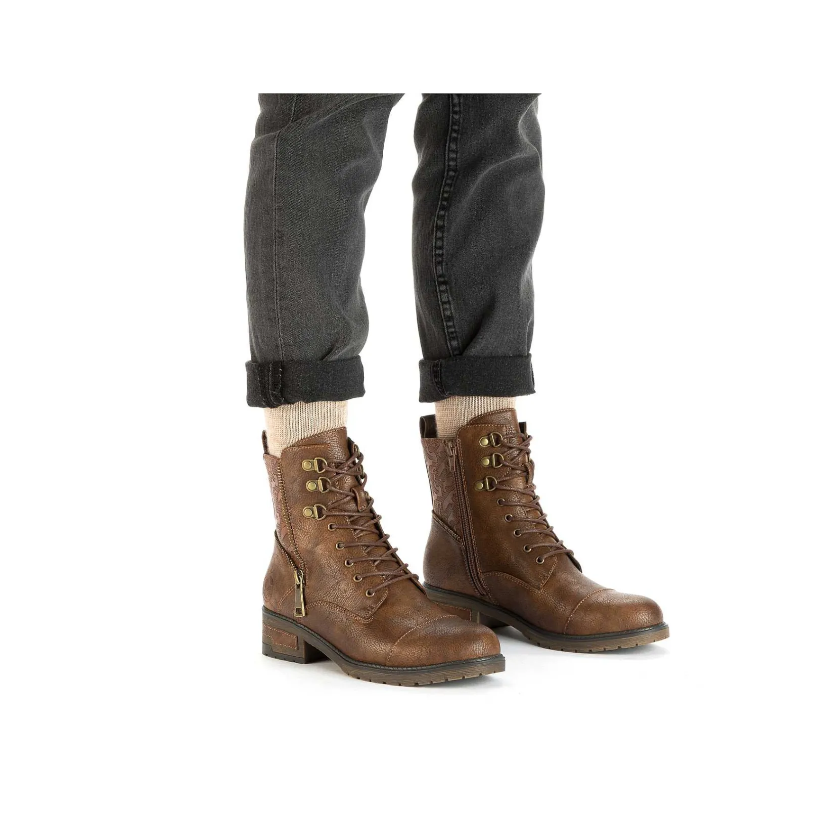 Online Women'S Biker Boots Chocolate Brown Ladies Ankle Boots & Boots
