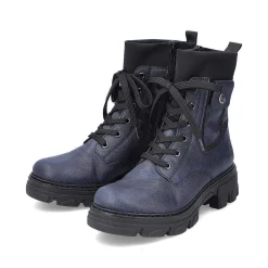 Sale Women'S Biker Boots Navy Blue Ladies Ankle Boots & Boots
