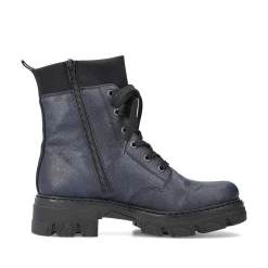 Sale Women'S Biker Boots Navy Blue Ladies Ankle Boots & Boots