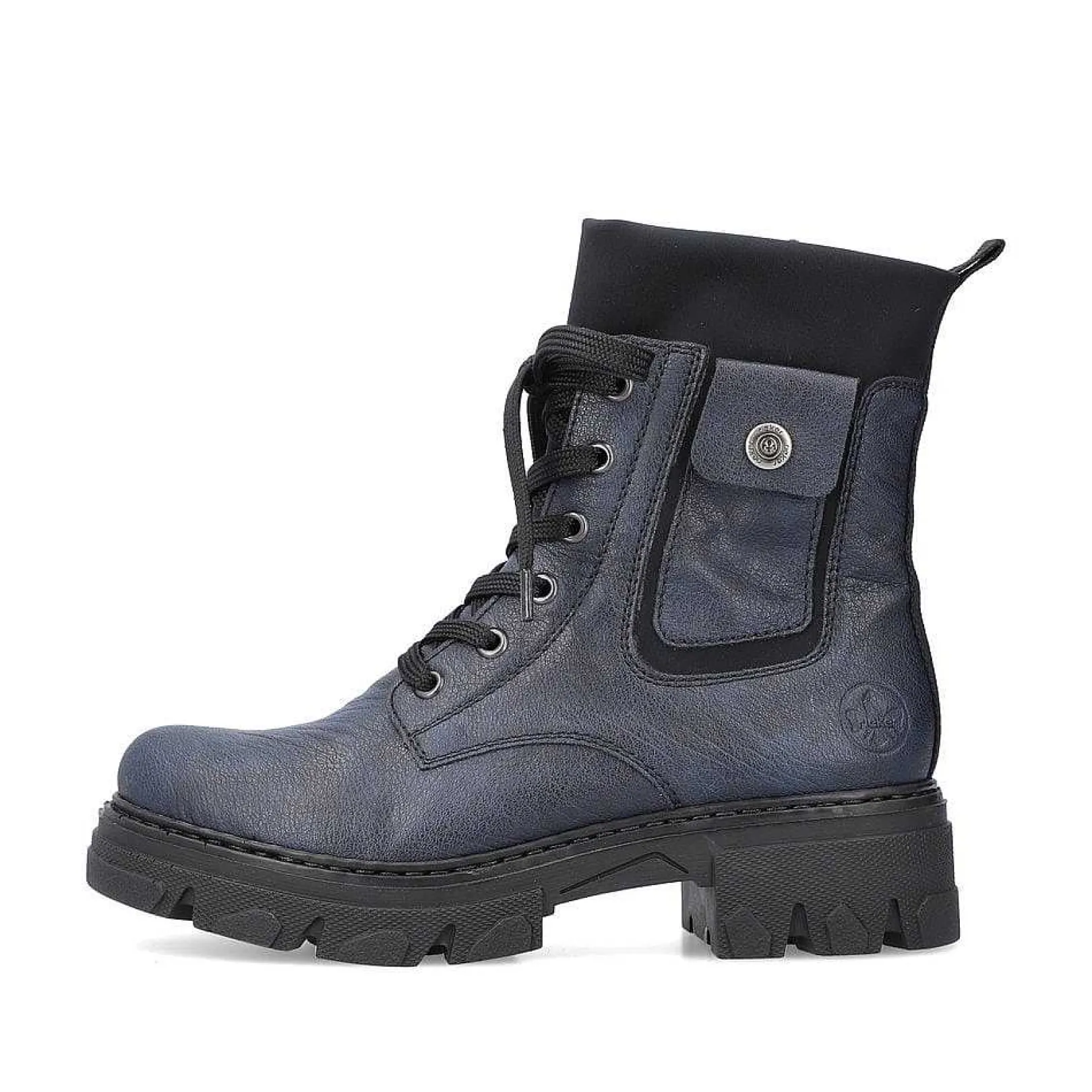 Sale Women'S Biker Boots Navy Blue Ladies Ankle Boots & Boots