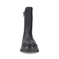 Online Women'S Biker Boots Jet Black Ladies Ankle Boots & Boots