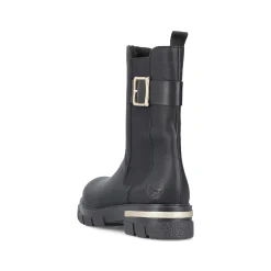 Online Women'S Biker Boots Jet Black Ladies Ankle Boots & Boots