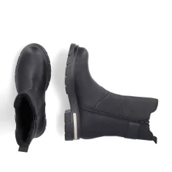 Online Women'S Biker Boots Jet Black Ladies Ankle Boots & Boots