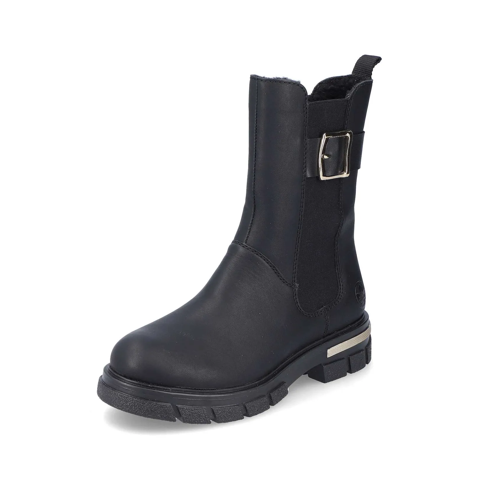 Online Women'S Biker Boots Jet Black Ladies Ankle Boots & Boots