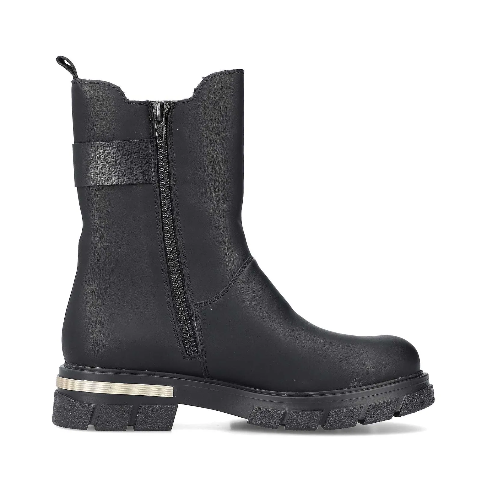 Online Women'S Biker Boots Jet Black Ladies Ankle Boots & Boots