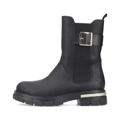 Online Women'S Biker Boots Jet Black Ladies Ankle Boots & Boots