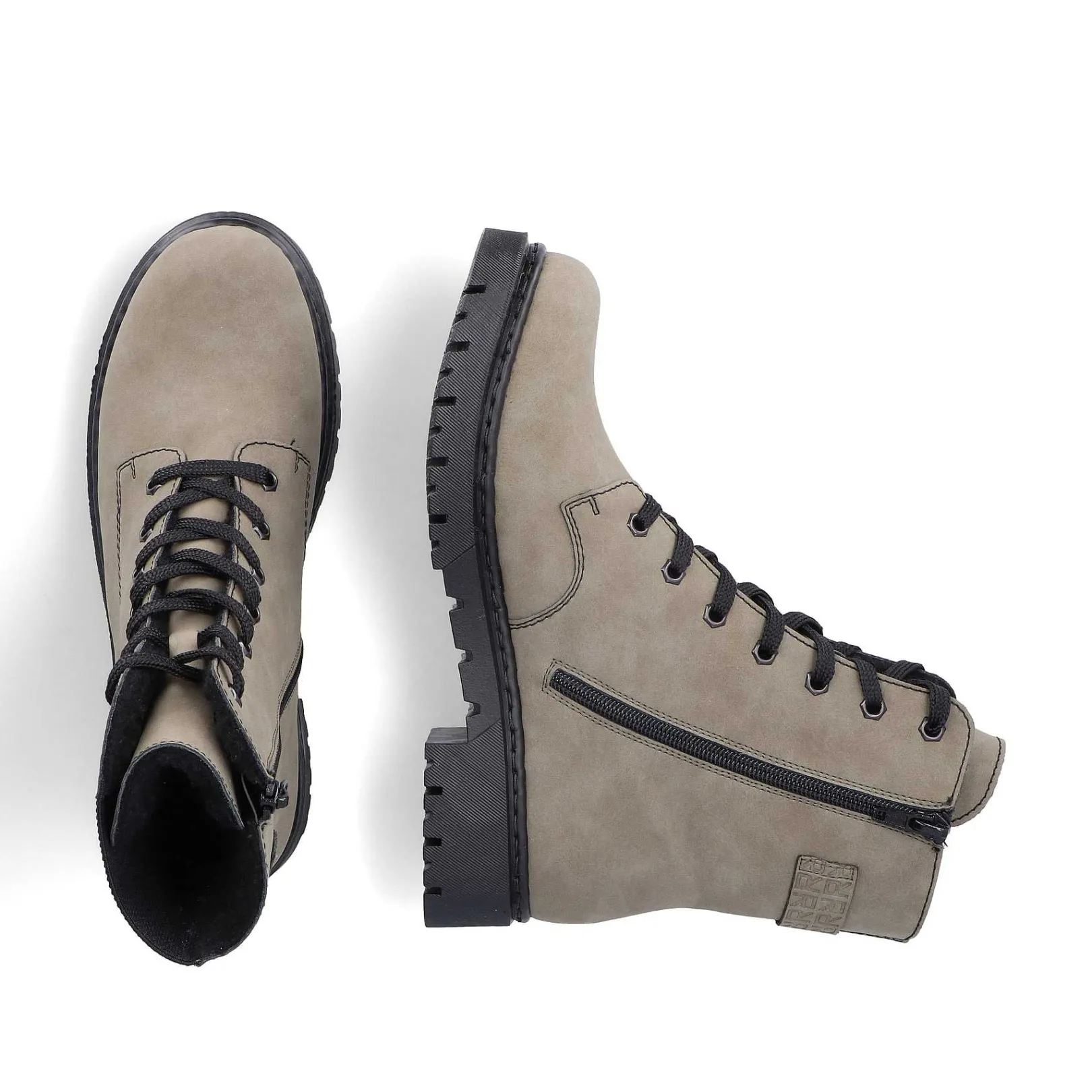 Clearance Women'S Biker Boots Gray Green Ladies Ankle Boots & Boots