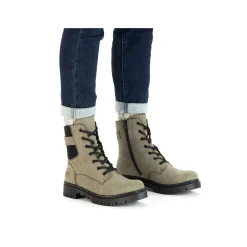 Clearance Women'S Biker Boots Gray Green Ladies Ankle Boots & Boots