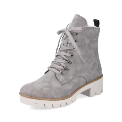 Discount Women'S Biker Boots Silver Gray Ladies Ankle Boots & Boots