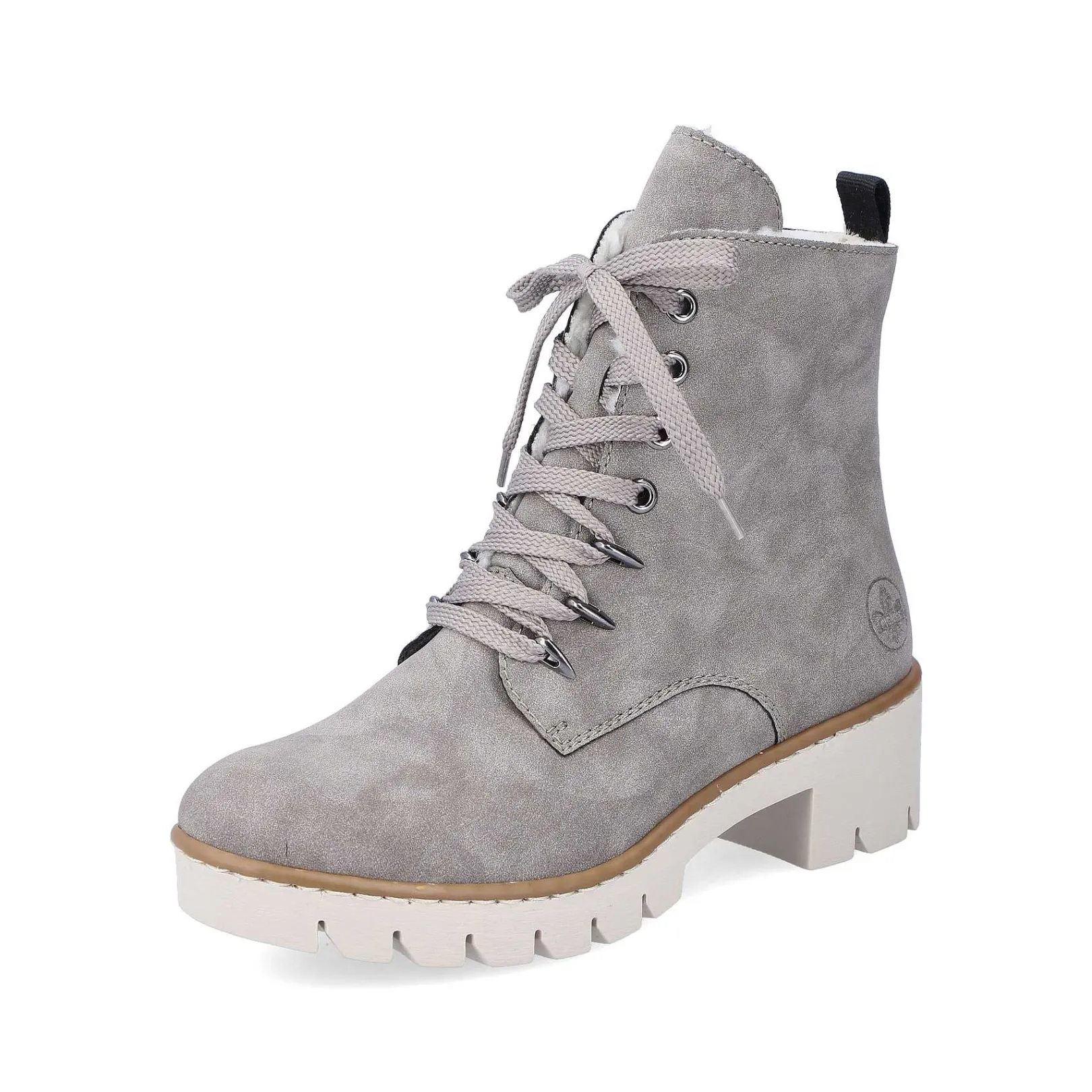 Discount Women'S Biker Boots Silver Gray Ladies Ankle Boots & Boots