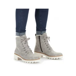 Discount Women'S Biker Boots Silver Gray Ladies Ankle Boots & Boots
