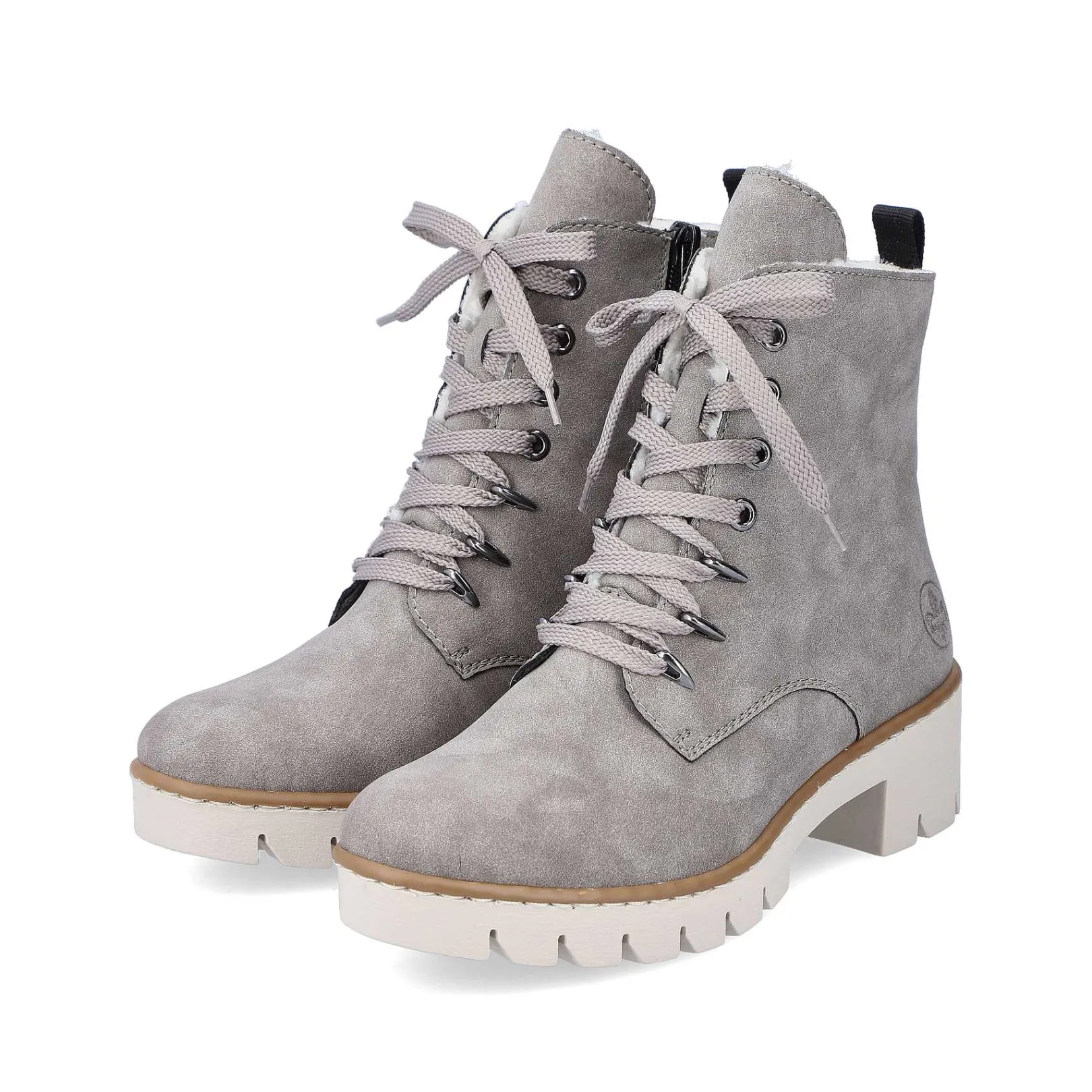 Discount Women'S Biker Boots Silver Gray Ladies Ankle Boots & Boots