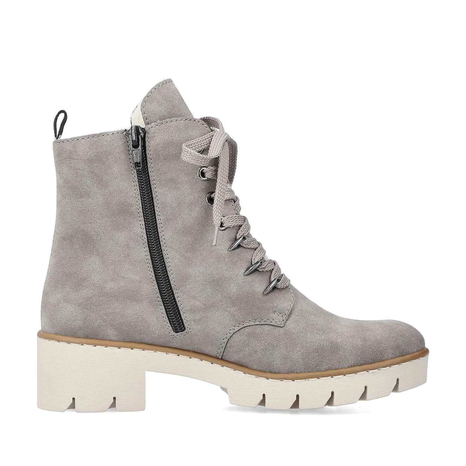 Discount Women'S Biker Boots Silver Gray Ladies Ankle Boots & Boots