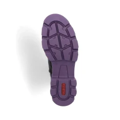 New Women'S Biker Boots Night Black-Purple Ladies Ankle Boots & Boots