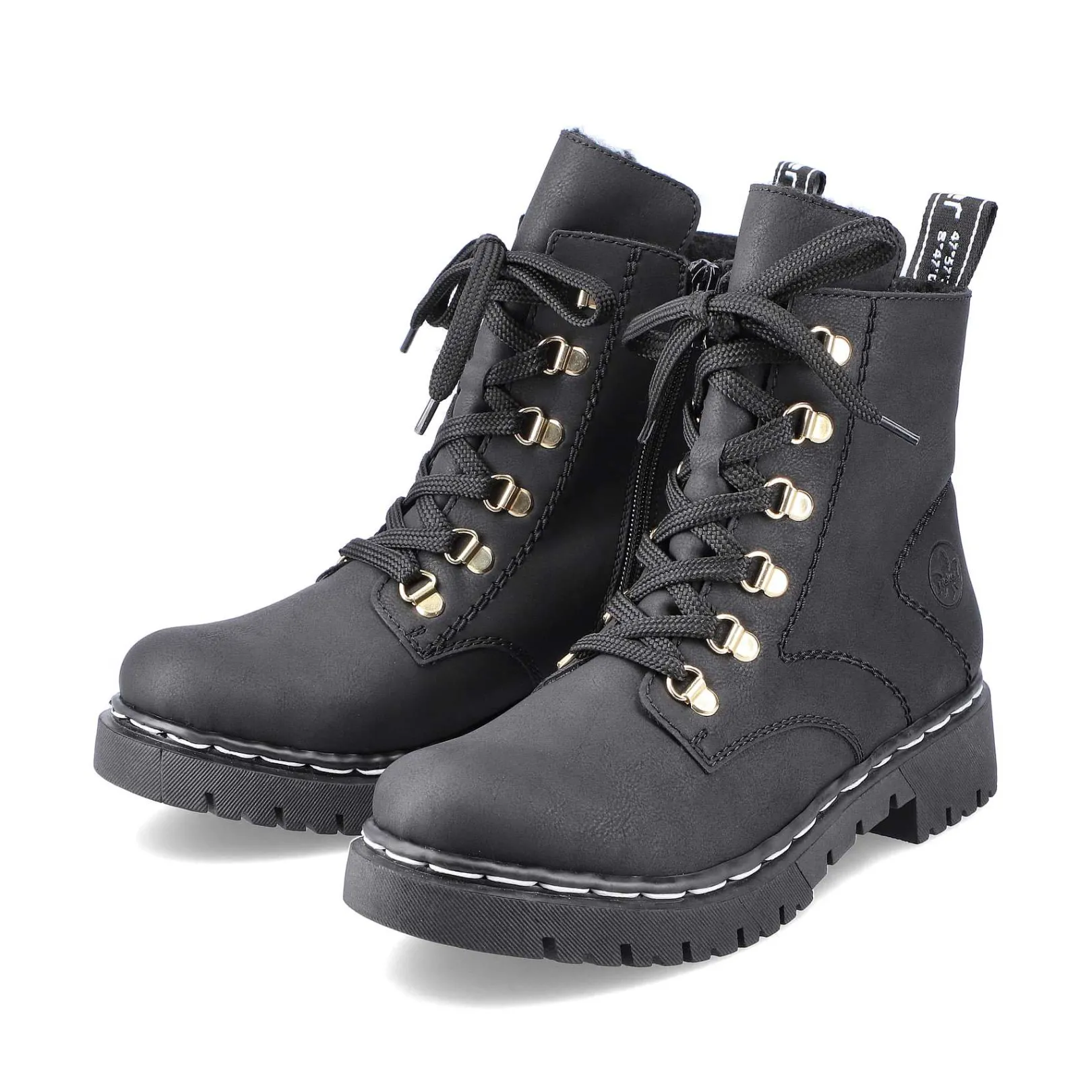Women'S Biker Boots Jet Black Ladies Ankle Boots & Boots