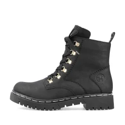 Women'S Biker Boots Jet Black Ladies Ankle Boots & Boots