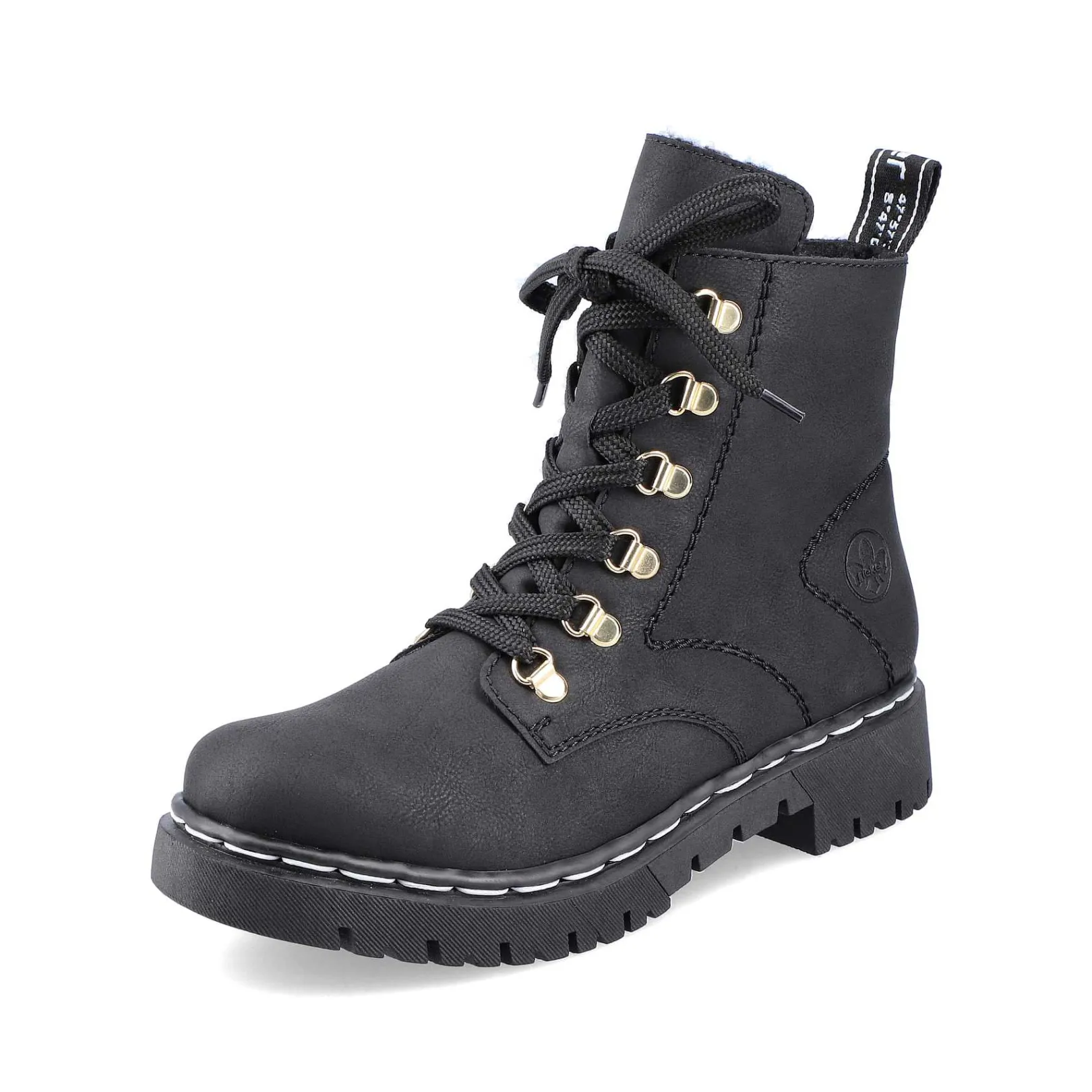 Women'S Biker Boots Jet Black Ladies Ankle Boots & Boots