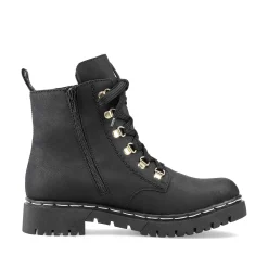 Women'S Biker Boots Jet Black Ladies Ankle Boots & Boots