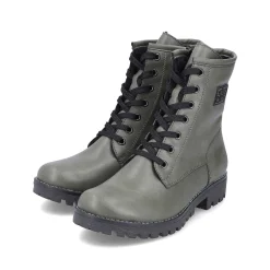 Women'S Biker Boots Gray Green Ladies Ankle Boots & Boots