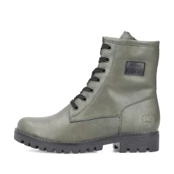 Women'S Biker Boots Gray Green Ladies Ankle Boots & Boots