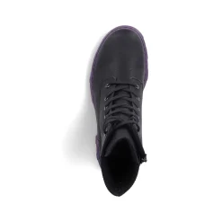 Hot Women'S Biker Boots Night Black-Purple Ladies Ankle Boots & Boots