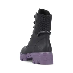Hot Women'S Biker Boots Night Black-Purple Ladies Ankle Boots & Boots