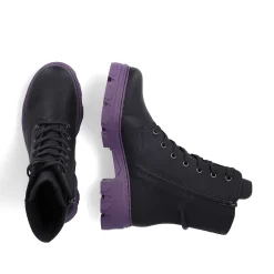Hot Women'S Biker Boots Night Black-Purple Ladies Ankle Boots & Boots