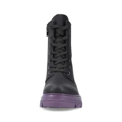 Hot Women'S Biker Boots Night Black-Purple Ladies Ankle Boots & Boots