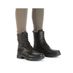 Outlet Women'S Biker Boots Jet Black Ladies Ankle Boots & Boots
