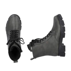 Outlet Women'S Biker Boots Granite Gray Ladies Ankle Boots & Boots