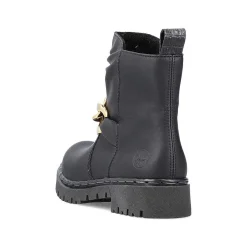 Clearance Women'S Biker Boots Jet Black Ladies Ankle Boots & Boots