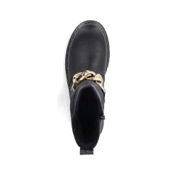 Clearance Women'S Biker Boots Jet Black Ladies Ankle Boots & Boots