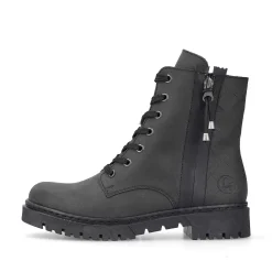 Clearance Women'S Biker Boots Jet Black Ladies Ankle Boots & Boots