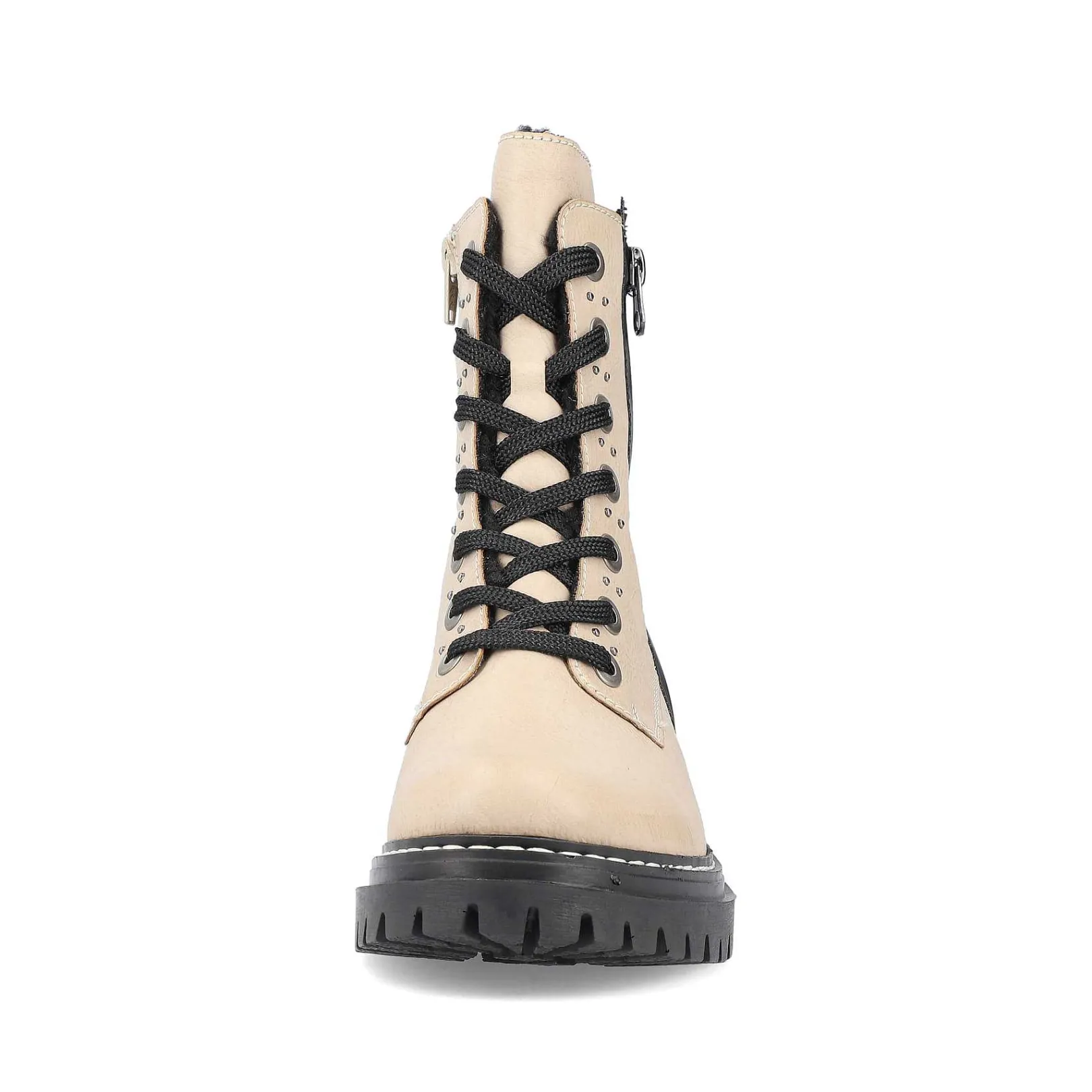 Discount Women'S Biker Boots Vanilla Beige Ladies Ankle Boots & Boots