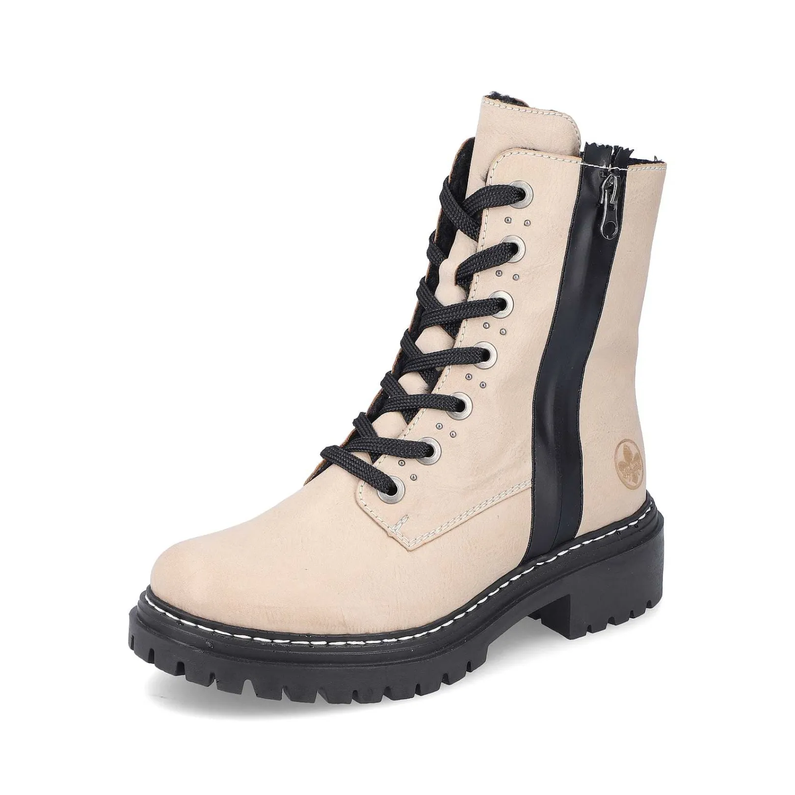 Discount Women'S Biker Boots Vanilla Beige Ladies Ankle Boots & Boots