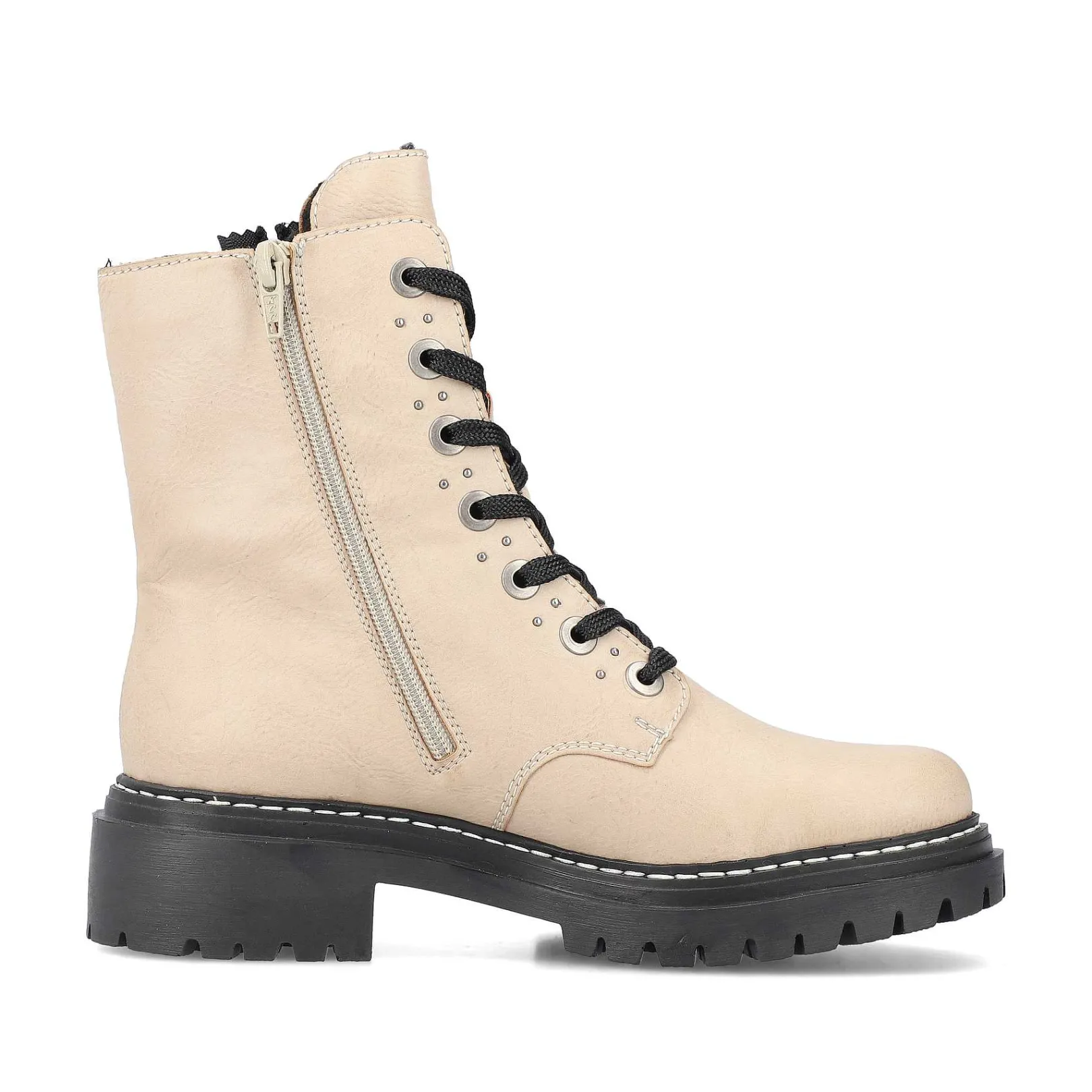 Discount Women'S Biker Boots Vanilla Beige Ladies Ankle Boots & Boots