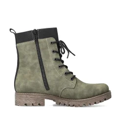 Clearance Women'S Biker Boots Leaf Green Ladies Ankle Boots & Boots