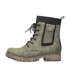 Clearance Women'S Biker Boots Leaf Green Ladies Ankle Boots & Boots