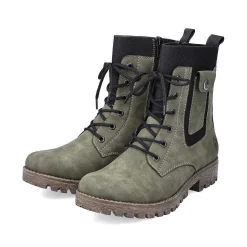 Clearance Women'S Biker Boots Leaf Green Ladies Ankle Boots & Boots