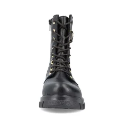 Women'S Biker Boots Night Black Ladies Ankle Boots & Boots