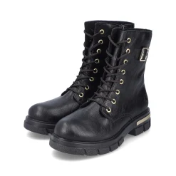 Women'S Biker Boots Night Black Ladies Ankle Boots & Boots