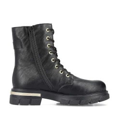 Women'S Biker Boots Night Black Ladies Ankle Boots & Boots